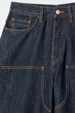 Discount COS WESTERNOWE SPODNIE TYPU BARREL Z SUROWEGO DENIMU
