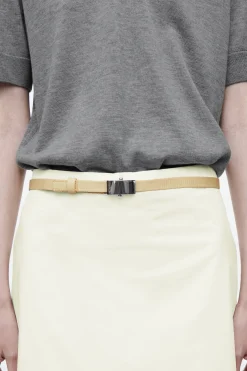 Outlet COS WĄSKI PASEK Bladożółty