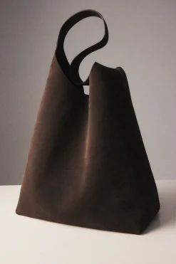 Online COS ZAMSZOWA TOREBKA „SERIF” TYPU TOTE Ciemnobrązowy