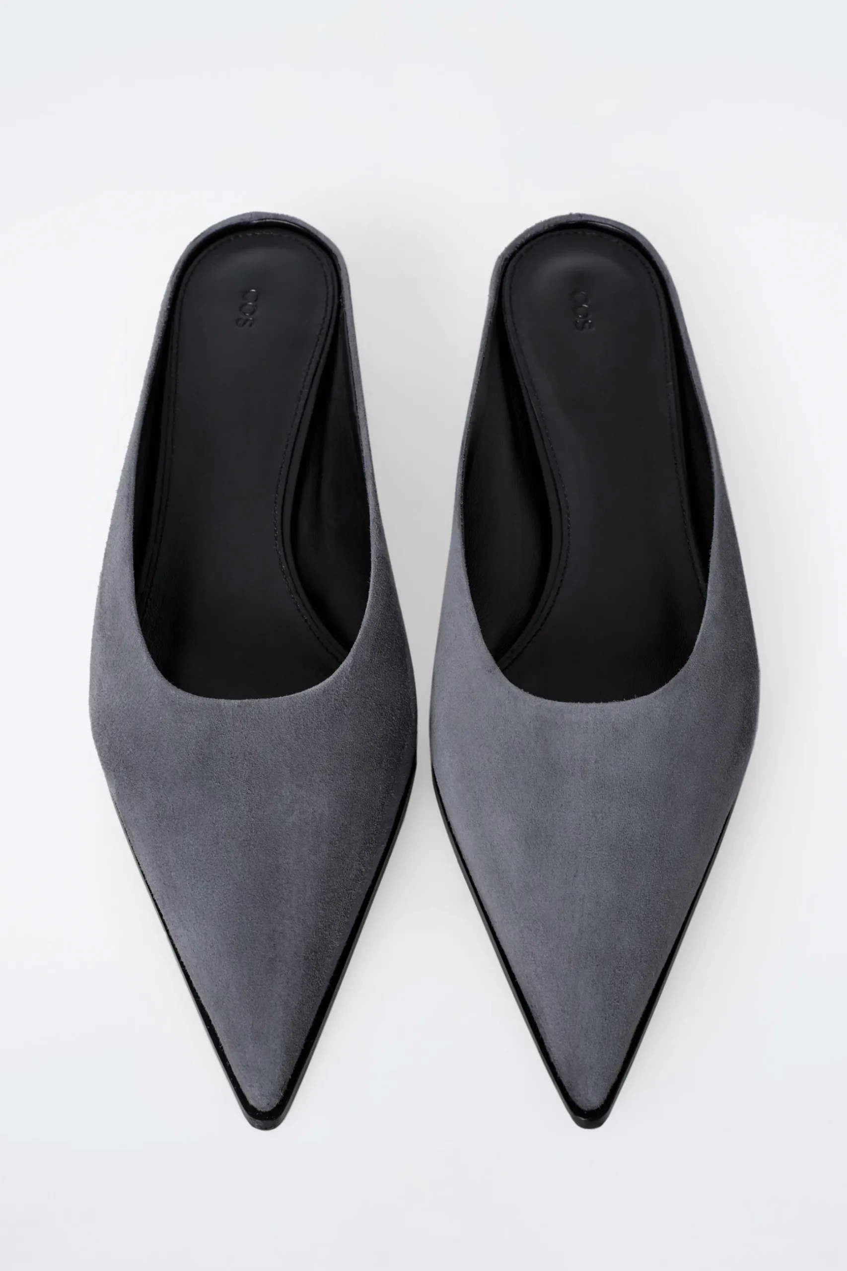 New COS ZAMSZOWE BUTY TYPU MULE ZE SZPICZASTYM NOSKIEM Antracyt