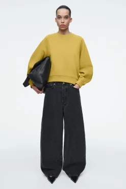 Hot COS ZAOKRĄGLONA BLUZA Z BAWEŁNIANEGO DŻERSEJU
