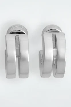 Fashion COS ZAOKRĄGLONE KOLCZYKI SZTYFTY Srebrzysty