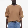 Hot COS ZAOKRĄGLONY SWETER Z DWUSTRONNEJ MIESZANKI Z WEŁNĄ