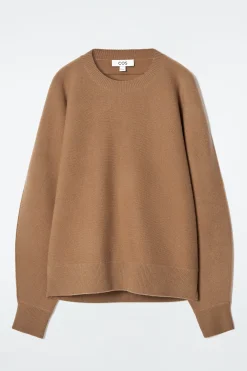 Hot COS ZAOKRĄGLONY SWETER Z DWUSTRONNEJ MIESZANKI Z WEŁNĄ