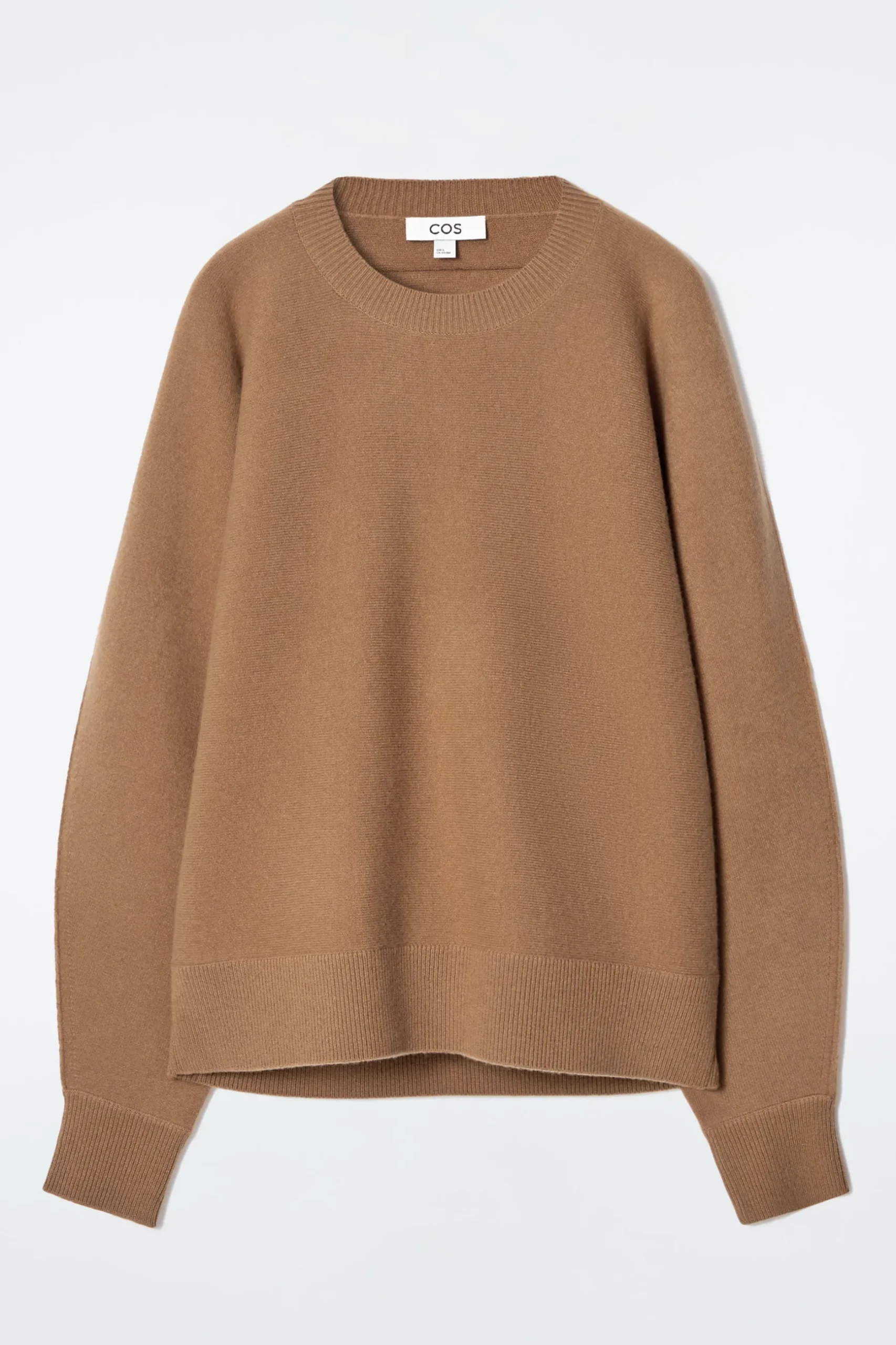 Hot COS ZAOKRĄGLONY SWETER Z DWUSTRONNEJ MIESZANKI Z WEŁNĄ