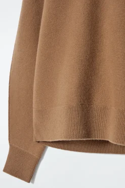 Hot COS ZAOKRĄGLONY SWETER Z DWUSTRONNEJ MIESZANKI Z WEŁNĄ