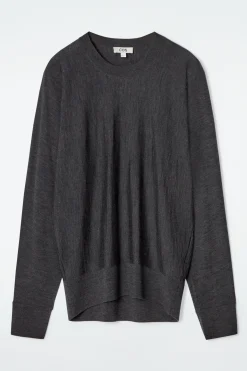Best COS ZAOKRĄGLONY SWETER Z WEŁNY MERINO