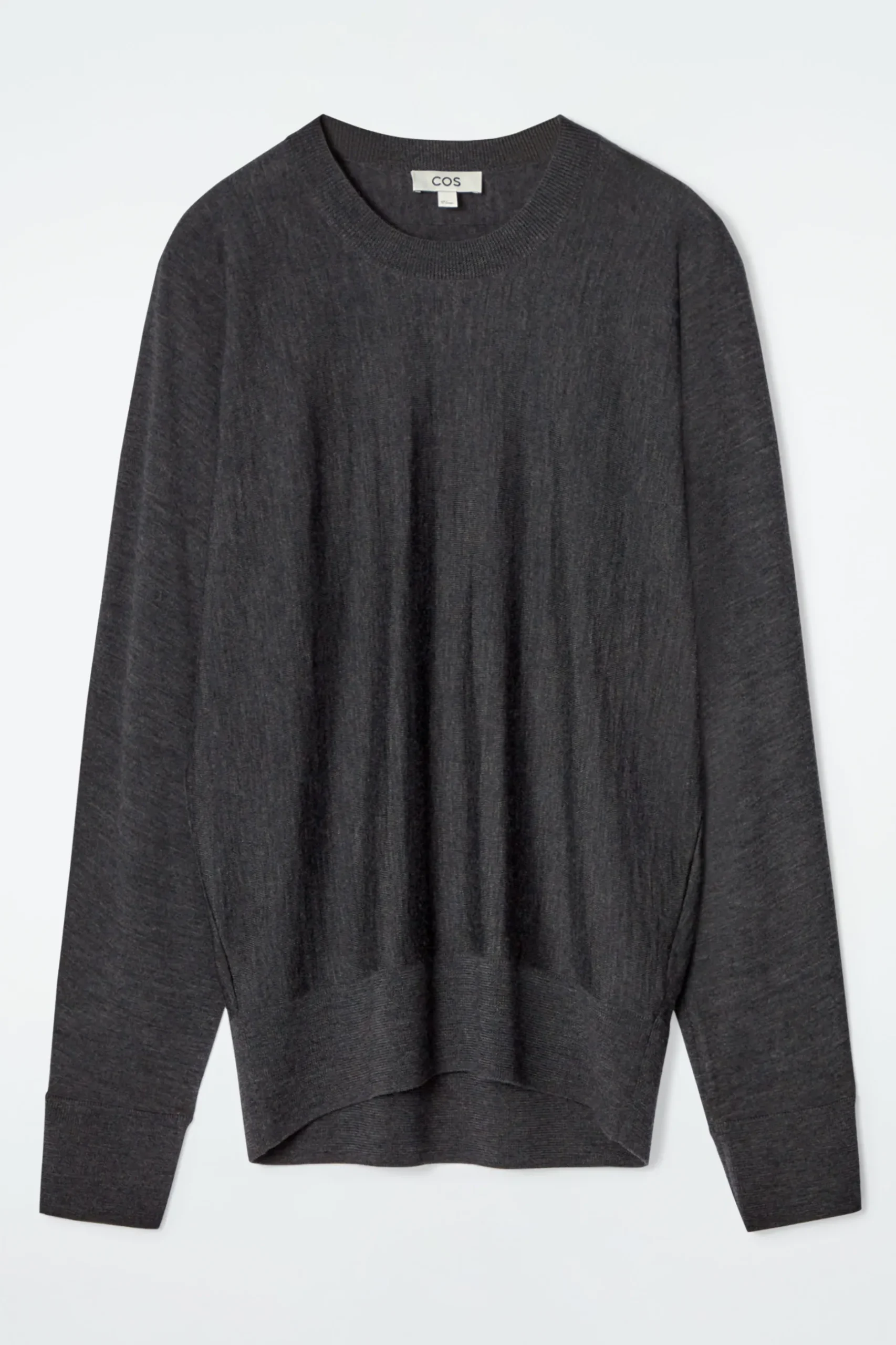 Best COS ZAOKRĄGLONY SWETER Z WEŁNY MERINO