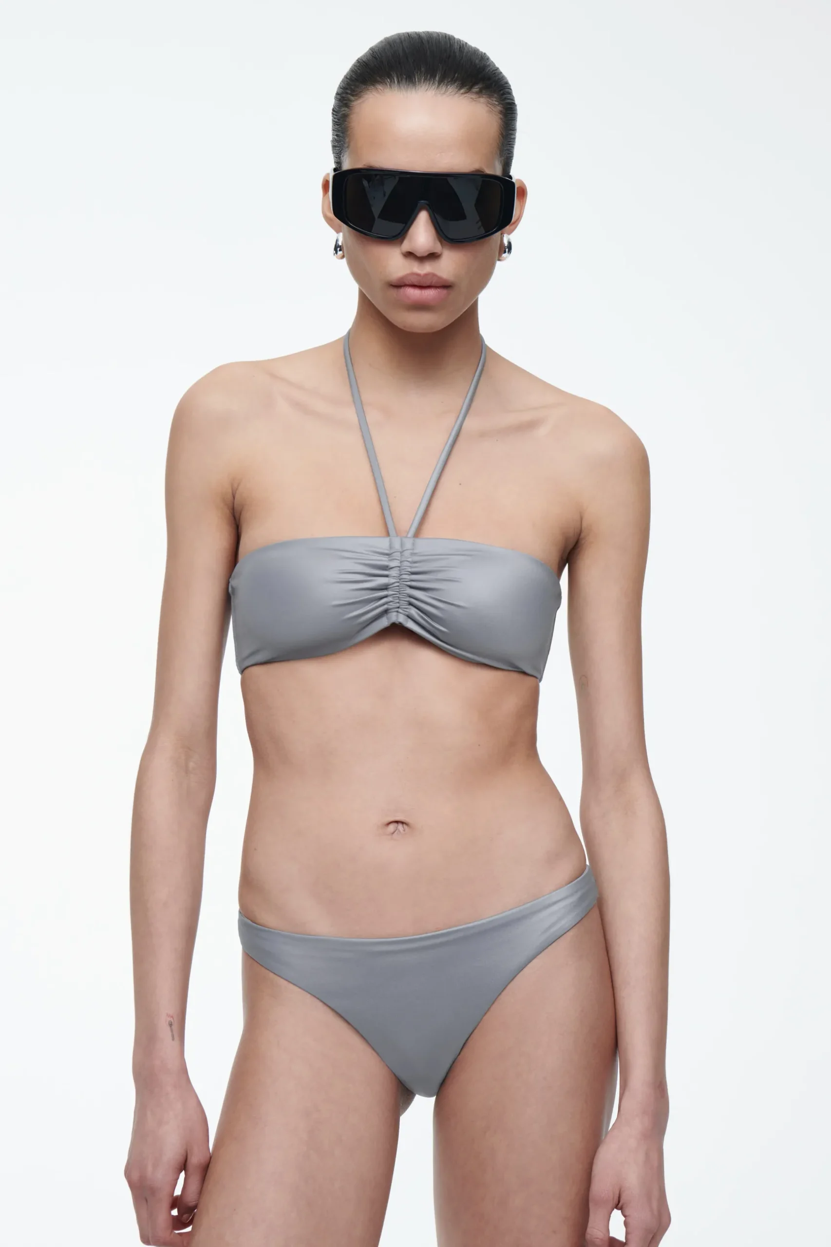 Fashion COS ZEBRANA GÓRA OD BIKINI TYPU BANDEAU