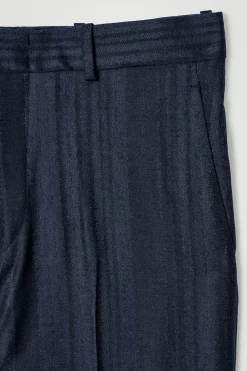 Fashion COS ŻAKARDOWE SPODNIE Z PROSTYMI NOGAWKAMI
