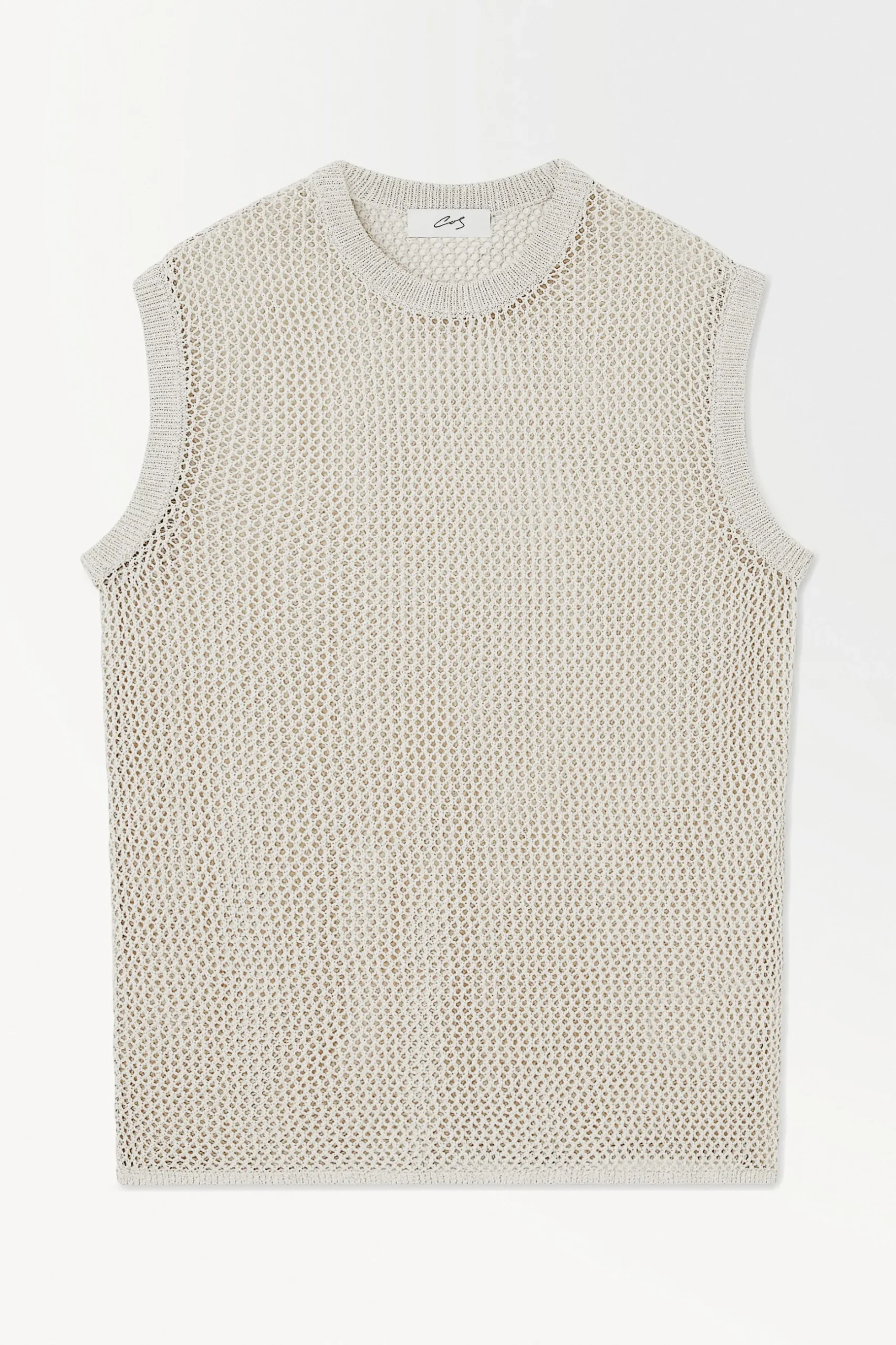 Clearance COS AŻUROWA KAMIZELKA – OVERSIZED FIT Beige