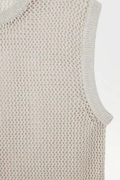 Clearance COS AŻUROWA KAMIZELKA – OVERSIZED FIT Beige