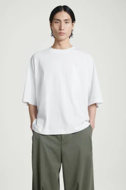 Best COS BARDZO SZEROKI BAWEŁNIANY T-SHIRT – OVERSIZED FIT White