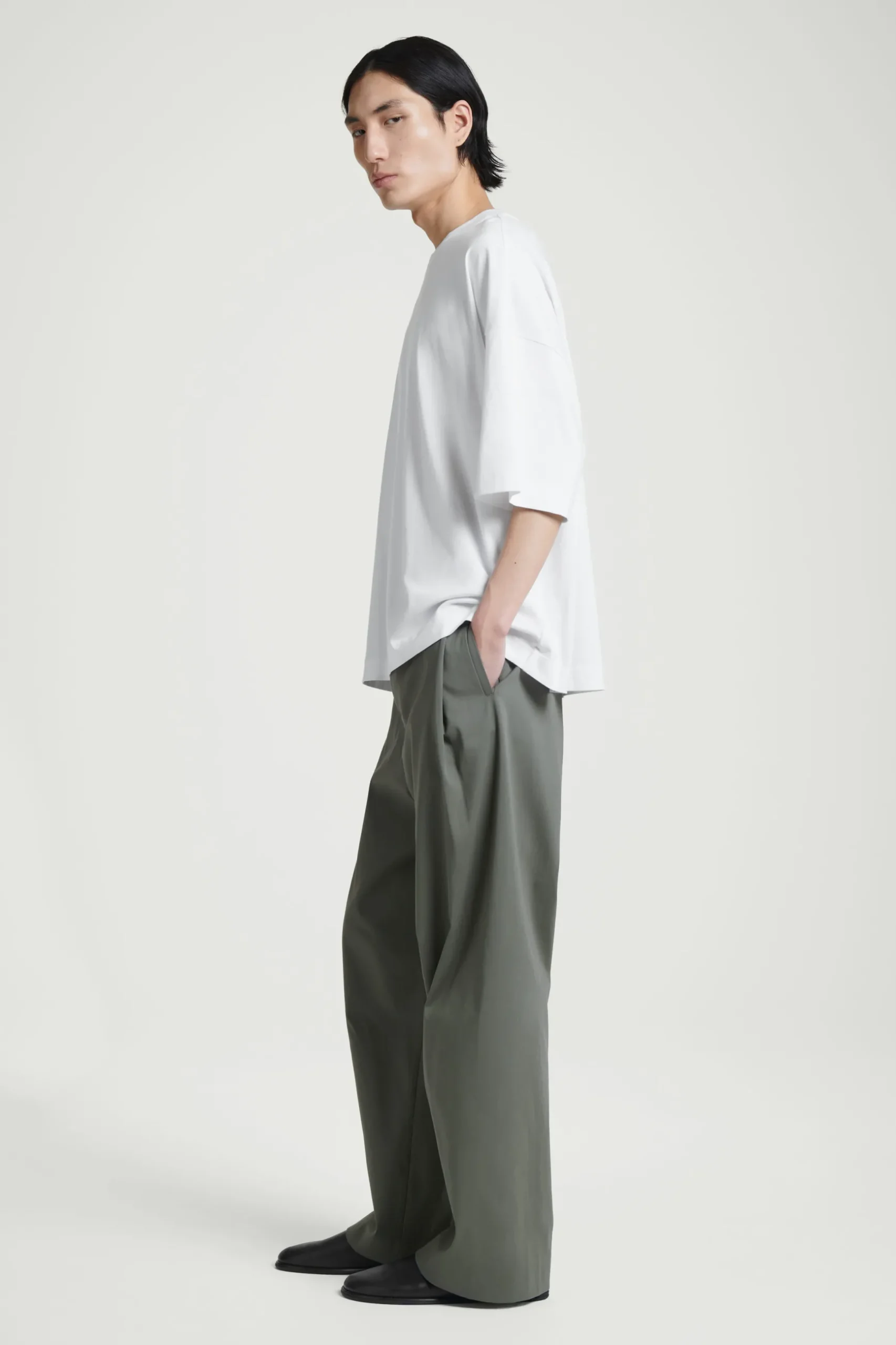 Best COS BARDZO SZEROKI BAWEŁNIANY T-SHIRT – OVERSIZED FIT White