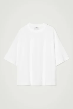 Best COS BARDZO SZEROKI BAWEŁNIANY T-SHIRT – OVERSIZED FIT White