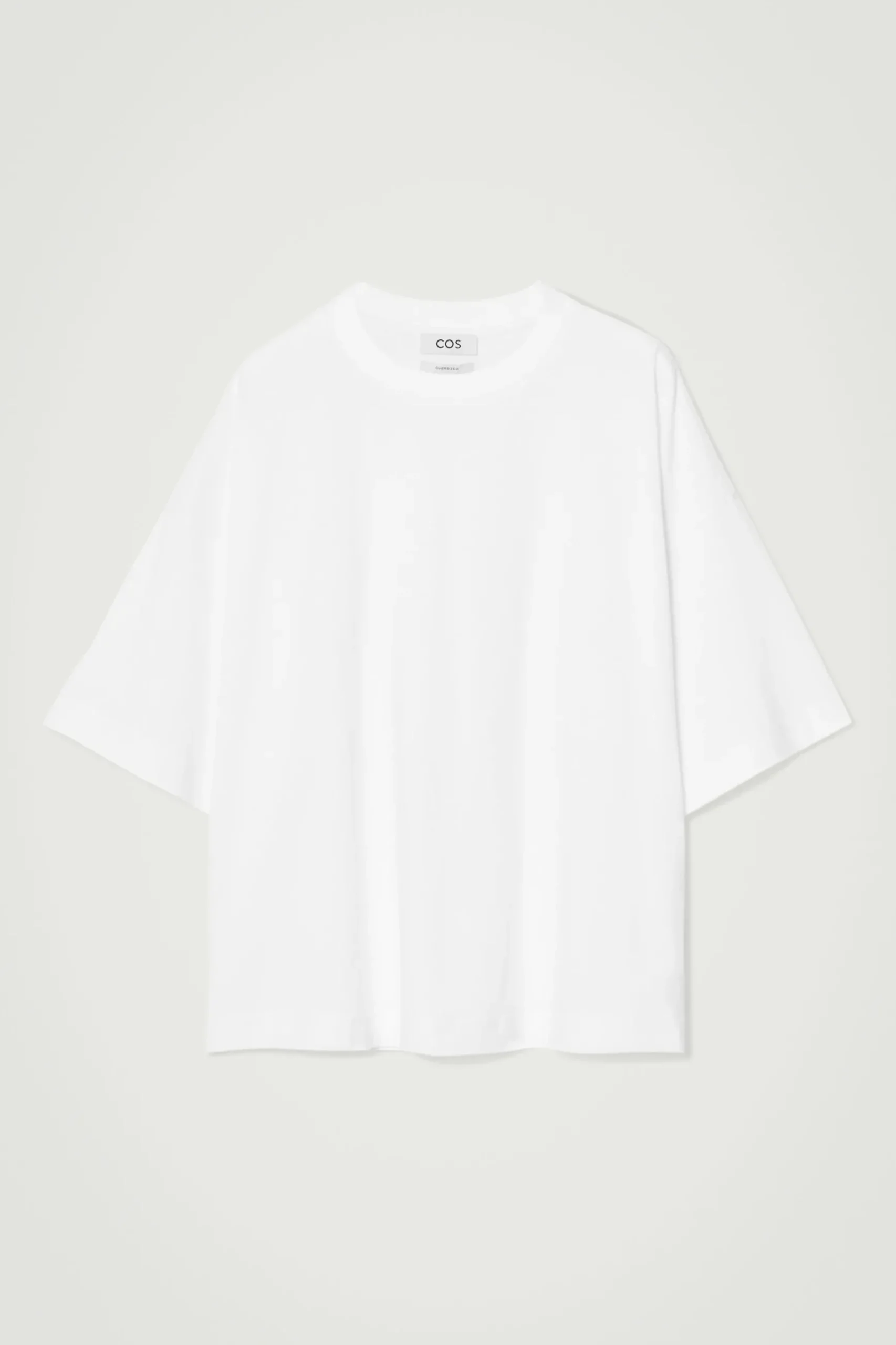Best COS BARDZO SZEROKI BAWEŁNIANY T-SHIRT – OVERSIZED FIT White