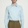 Fashion COS BAWEŁNIANA KOSZULA DO GARNITURU Niebieski
