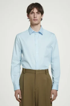 Fashion COS BAWEŁNIANA KOSZULA DO GARNITURU Niebieski