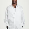 Hot COS BAWEŁNIANA KOSZULA OXFORD O KROJU OVERSIZE Biały