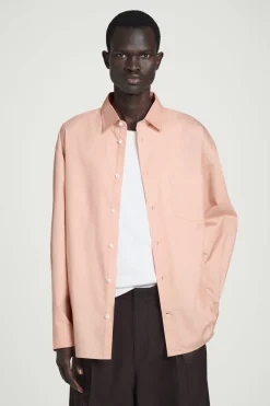 Clearance COS BAWEŁNIANA KOSZULA OXFORD O KROJU OVERSIZE Pomarańczowy