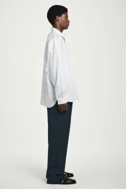 Hot COS BAWEŁNIANA KOSZULA OXFORD O KROJU OVERSIZE Biały