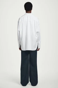 Hot COS BAWEŁNIANA KOSZULA OXFORD O KROJU OVERSIZE Biały