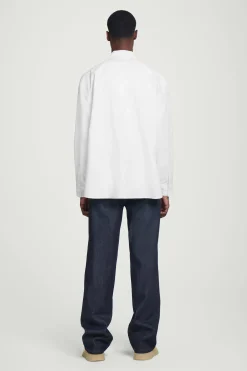 Outlet COS BAWEŁNIANA KOSZULA OXFORD O KROJU OVERSIZE Biały