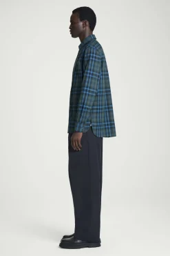 Clearance COS BAWEŁNIANA KOSZULA W KRATĘ – RELAXED FIT