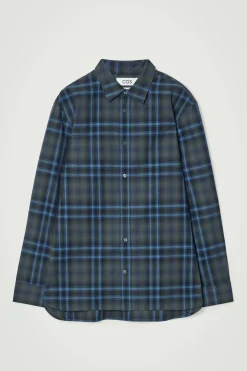 Clearance COS BAWEŁNIANA KOSZULA W KRATĘ – RELAXED FIT