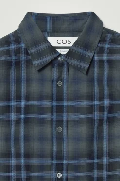 Clearance COS BAWEŁNIANA KOSZULA W KRATĘ – RELAXED FIT