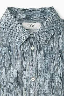 Best COS BAWEŁNIANA KOSZULA Z NADRUKIEM – RELAXED FIT