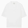 Outlet COS BAWEŁNIANA KOSZULA Z PÓŁPLISĄ – RELAXED FIT White