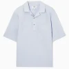 Hot COS BAWEŁNIANA KOSZULA Z PÓŁPLISĄ – RELAXED FIT Lightblue