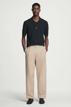 New COS BAWEŁNIANA KOSZULKA POLO Granatowy