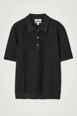 Best COS BAWEŁNIANA KOSZULKA POLO Czarny