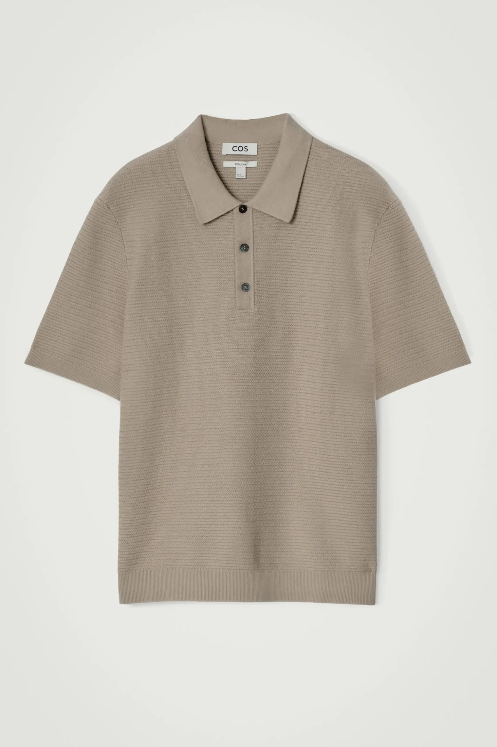 Outlet COS BAWEŁNIANA KOSZULKA POLO Szarobrązowy
