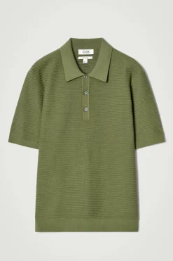 Best COS BAWEŁNIANA KOSZULKA POLO Zielony