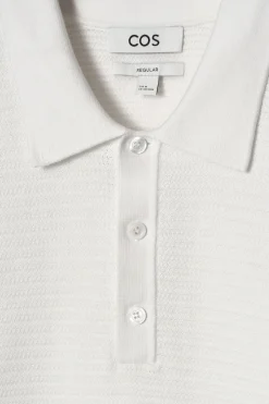Best COS BAWEŁNIANA KOSZULKA POLO Biały