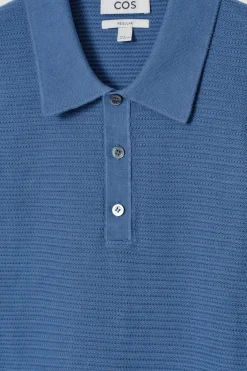Online COS BAWEŁNIANA KOSZULKA POLO Niebieski