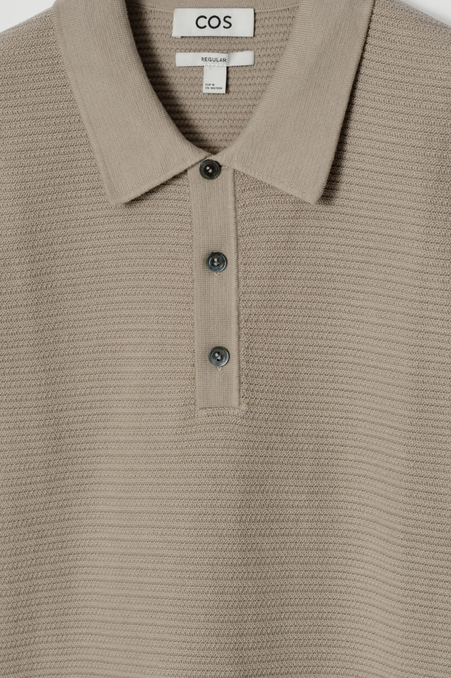Outlet COS BAWEŁNIANA KOSZULKA POLO Szarobrązowy