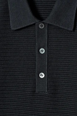 New COS BAWEŁNIANA KOSZULKA POLO Granatowy