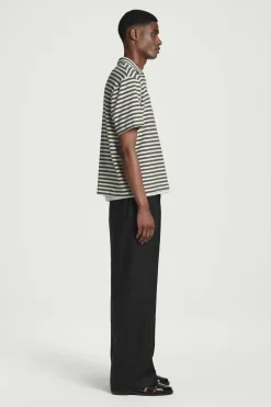 Fashion COS BAWEŁNIANA KOSZULKA POLO W PASKI