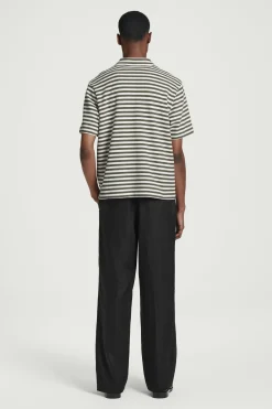 Fashion COS BAWEŁNIANA KOSZULKA POLO W PASKI