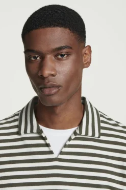 Fashion COS BAWEŁNIANA KOSZULKA POLO W PASKI