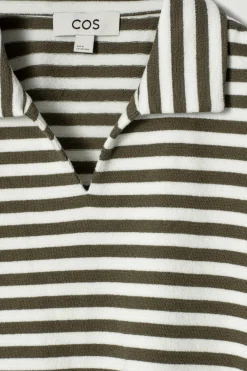Fashion COS BAWEŁNIANA KOSZULKA POLO W PASKI