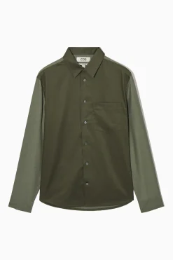 Discount COS BAWEŁNIANA PANELOWA KOSZULA – RELAXED FIT