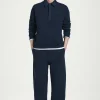 New COS BAWEŁNIANE SPODNIE DRESOWE TYPU JOGGER Granatowy