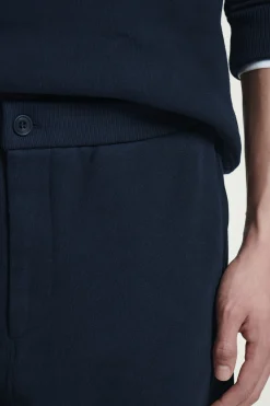 New COS BAWEŁNIANE SPODNIE DRESOWE TYPU JOGGER Granatowy