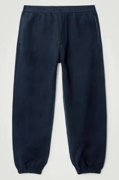 New COS BAWEŁNIANE SPODNIE DRESOWE TYPU JOGGER Granatowy