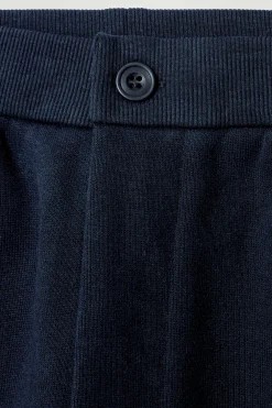 New COS BAWEŁNIANE SPODNIE DRESOWE TYPU JOGGER Granatowy